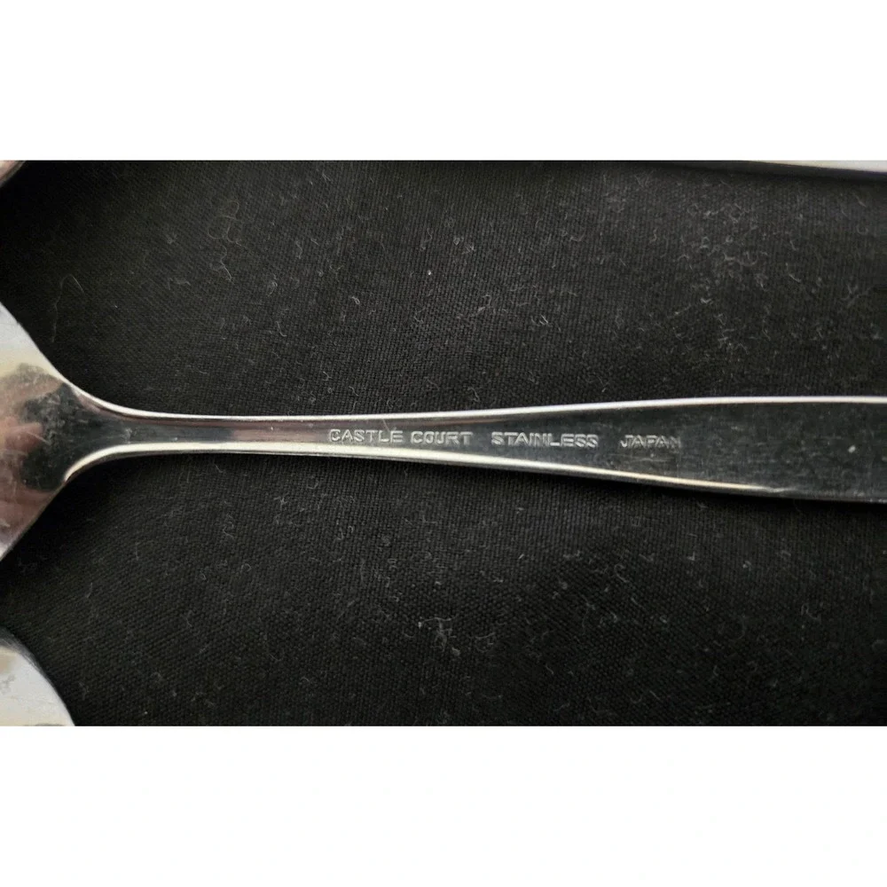 7 Vintage Castle Court Wheat Stainless Teaspoons Flatware Silverware Farmhouse